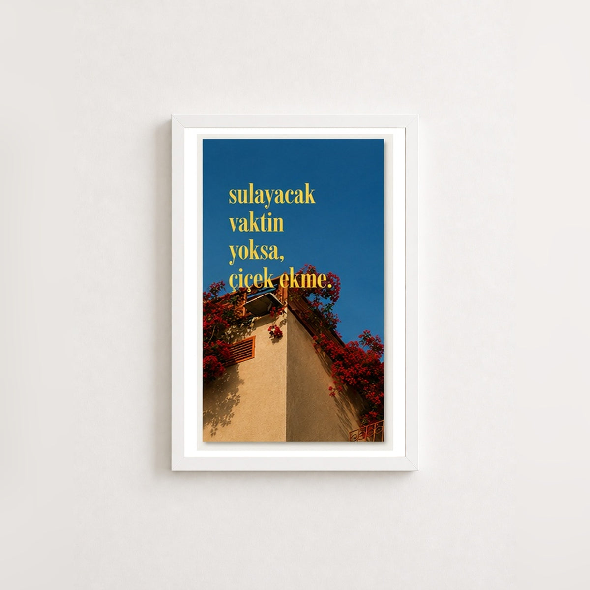 Zamanın Önemi – Modern Çerçeveli Poster — Beyaz — Beyaz Kenarlı — TabloLab