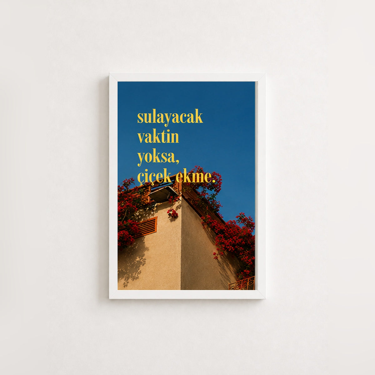 Zamanın Önemi – Modern Çerçeveli Poster — Beyaz — Tam Baskı — TabloLab