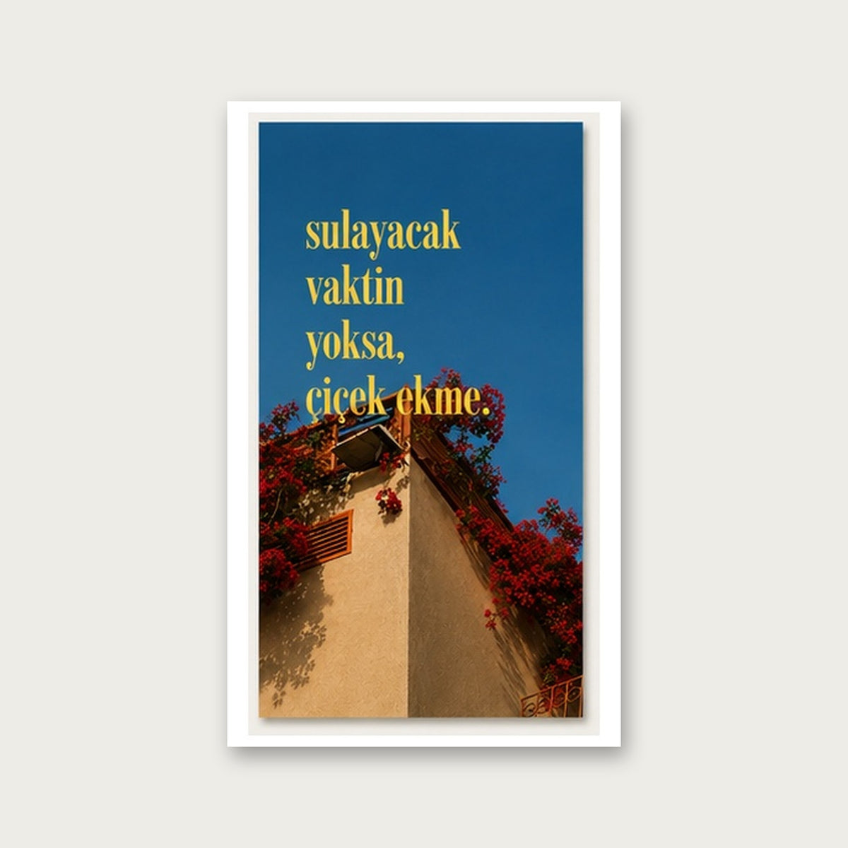 Zamanın Önemi – Modern Çerçeveli Poster — Çerçevesiz — Beyaz Kenarlı — TabloLab