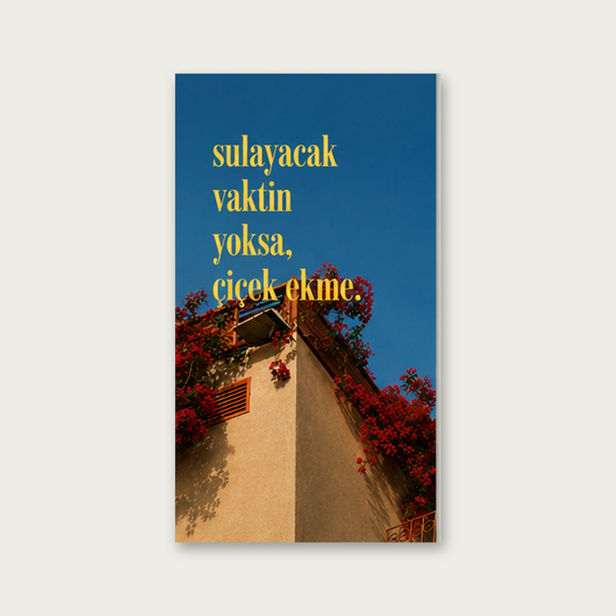 Zamanın Önemi – Modern Çerçeveli Poster — Çerçevesiz — Tam Baskı — TabloLab