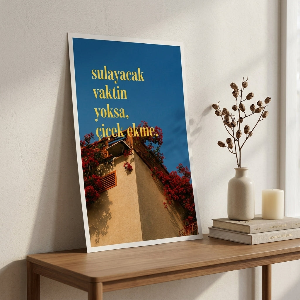 Zamanın Önemi – Modern Çerçeveli Poster — Çerçevesiz — Tam Baskı — TabloLab
