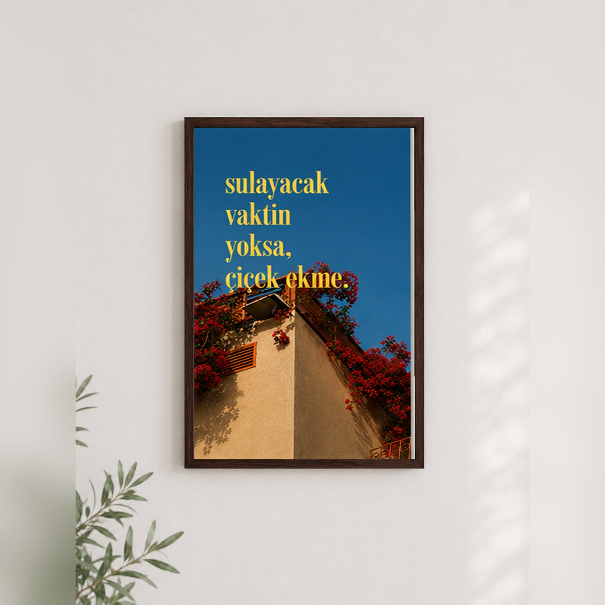 Zamanın Önemi – Modern Çerçeveli Poster — Ceviz — Tam Baskı — TabloLab