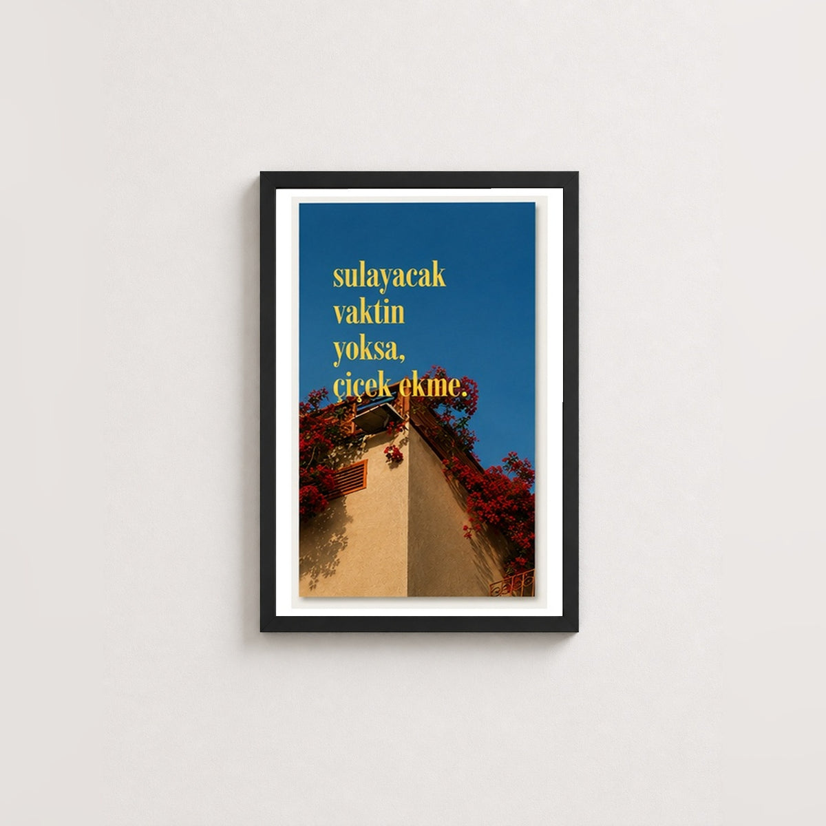Zamanın Önemi – Modern Çerçeveli Poster — Siyah — Beyaz Kenarlı — TabloLab