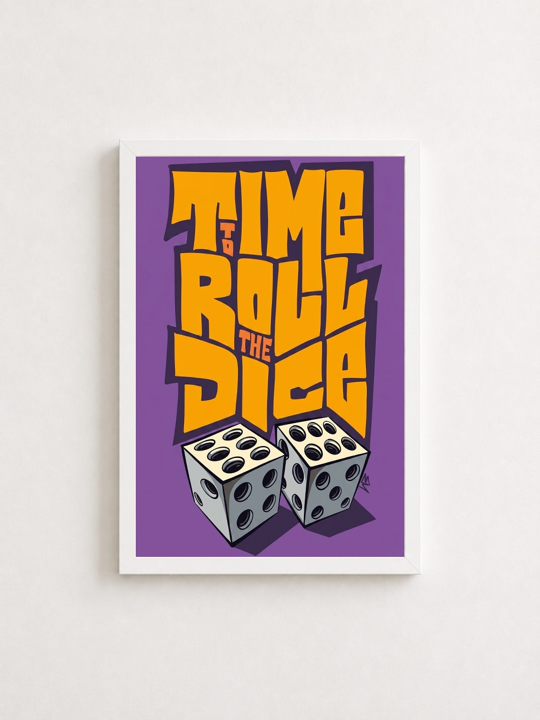 Zar Anı – Tipografik Çerçeveli Poster — Beyaz Çerçeve — TabloLab