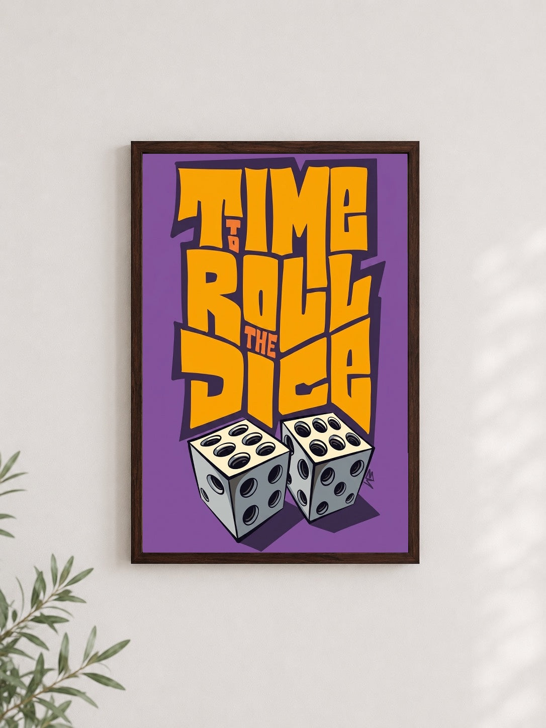 Zar Anı – Tipografik Çerçeveli Poster — Ceviz Çerçeve — TabloLab