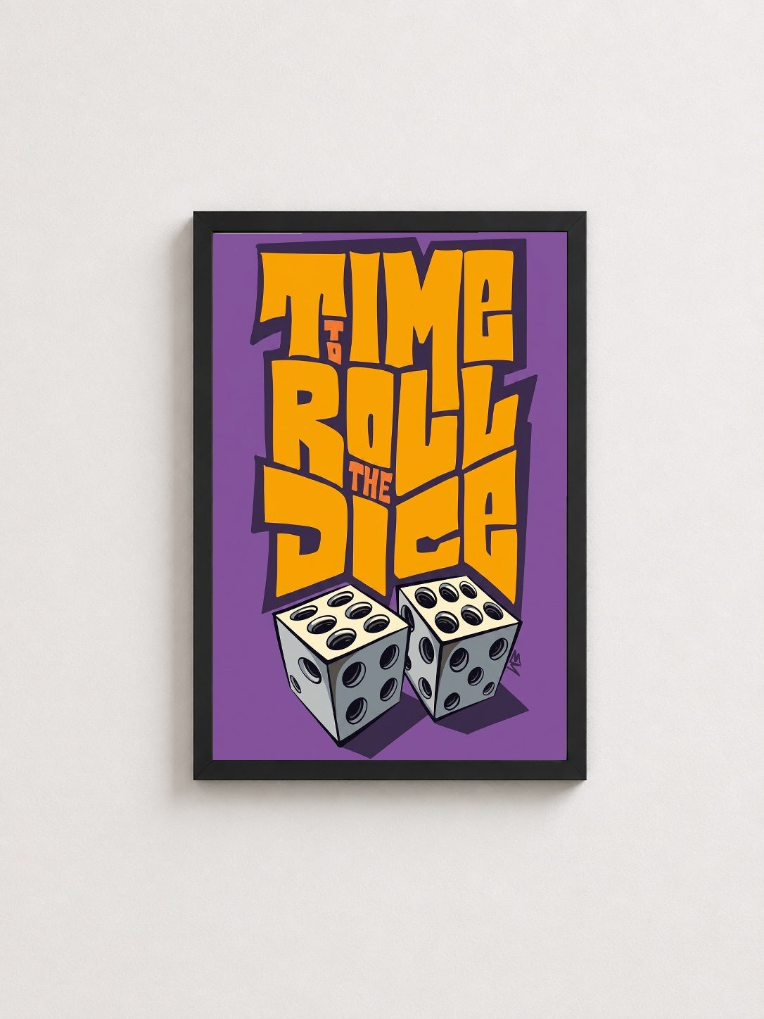 Zar Anı – Tipografik Çerçeveli Poster — Siyah Çerçeve — TabloLab