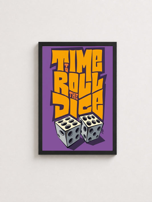 Zar Anı – Tipografik Çerçeveli Poster — Siyah Çerçeve — TabloLab