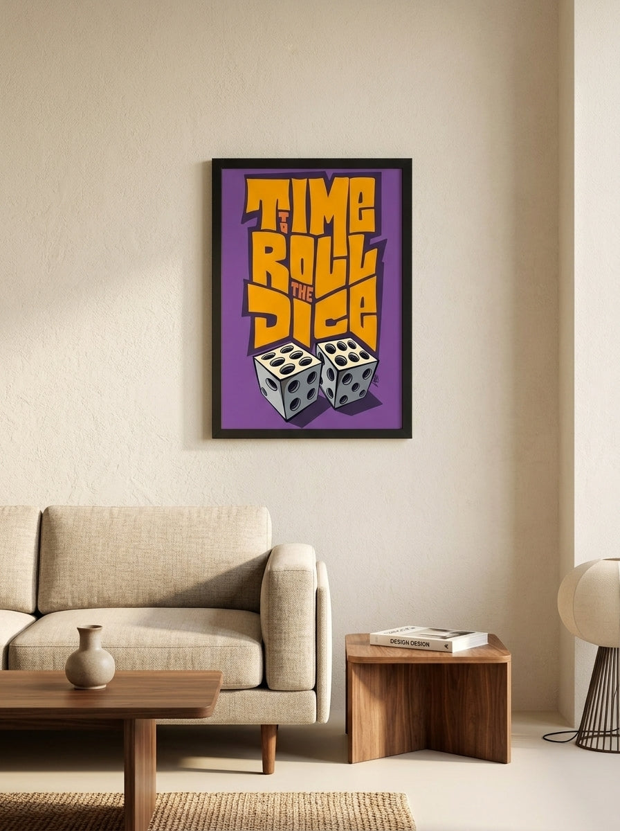 Zar Anı – Tipografik Çerçeveli Poster — Siyah Çerçeve — TabloLab