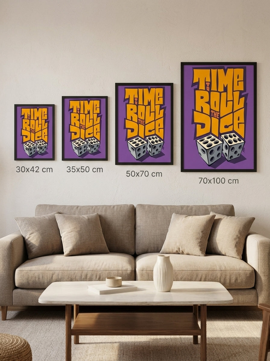 Zar Anı – Tipografik Çerçeveli Poster — Siyah Çerçeve — TabloLab