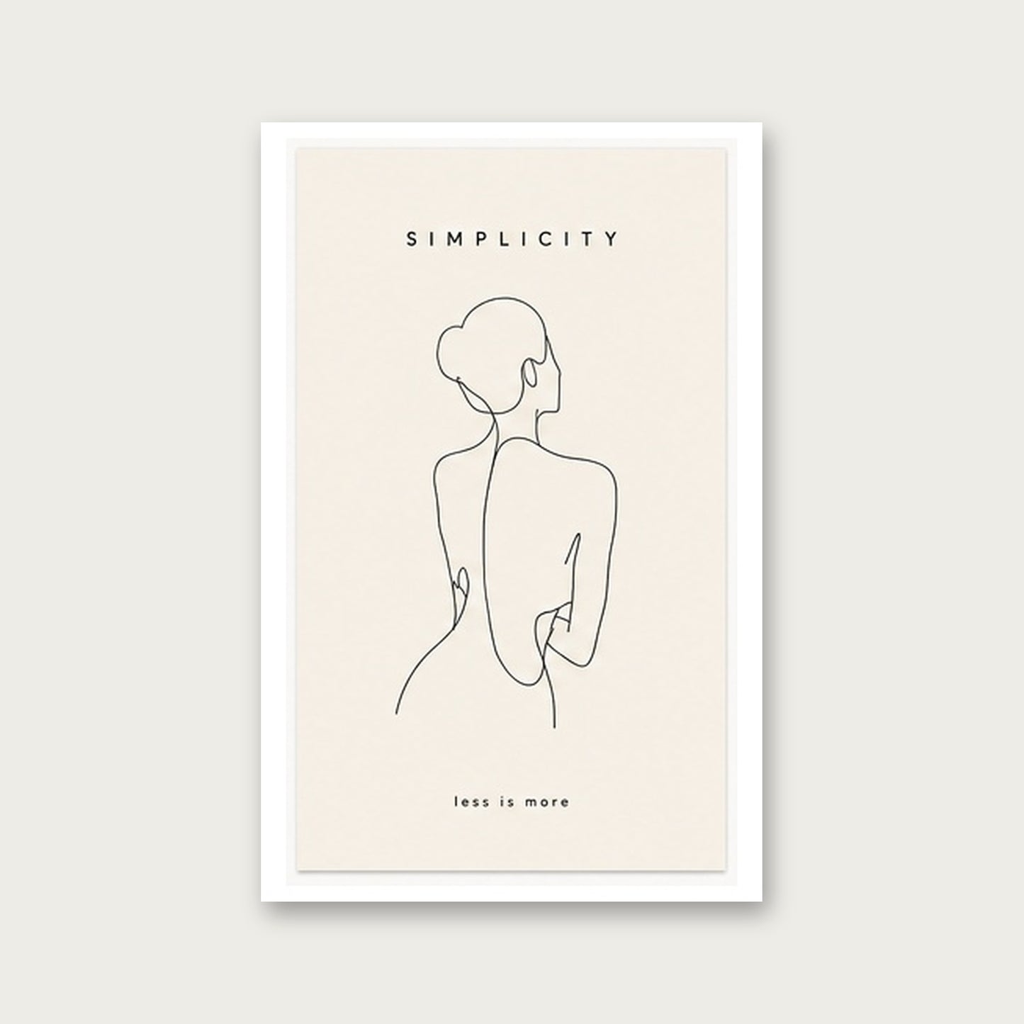 Zarif Çizgi – Minimal Çerçeveli Poster — Çerçevesiz — Paspartulu — TabloLab