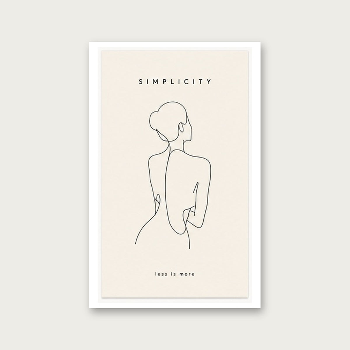 Zarif Çizgi – Minimal Çerçeveli Poster — Çerçevesiz — Paspartulu — TabloLab