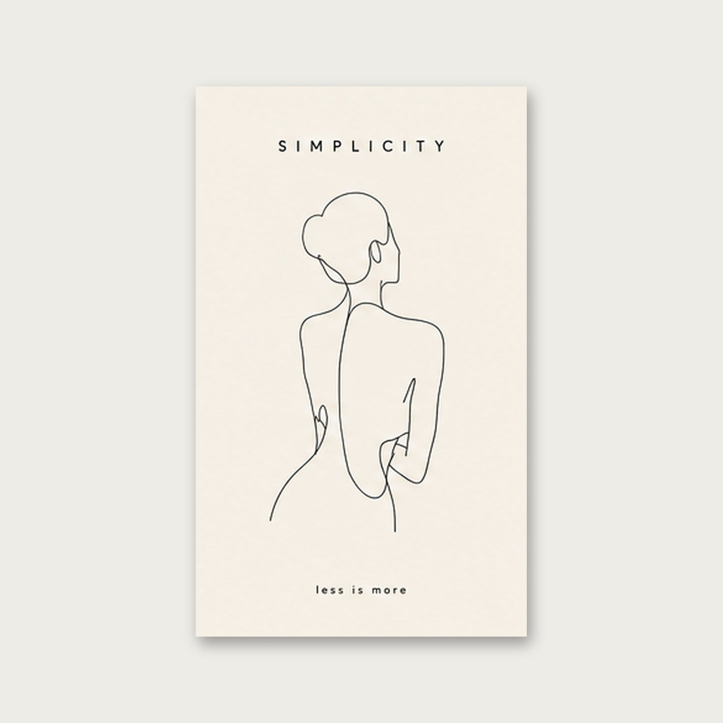 Zarif Çizgi – Minimal Çerçeveli Poster — Çerçevesiz — Paspartusuz — TabloLab