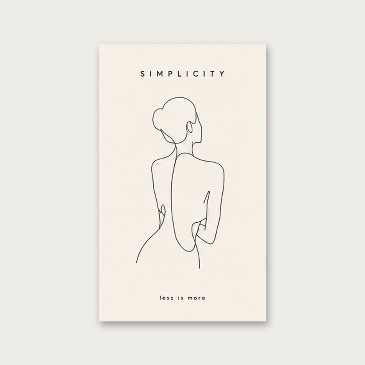 Zarif Çizgi – Minimal Çerçeveli Poster — Çerçevesiz — Paspartusuz — TabloLab
