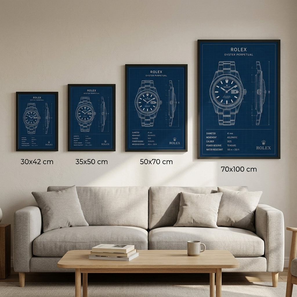 Zarif Detaylar – Teknik Çizim Çerçeveli Poster — Siyah — Paspartusuz — TabloLab