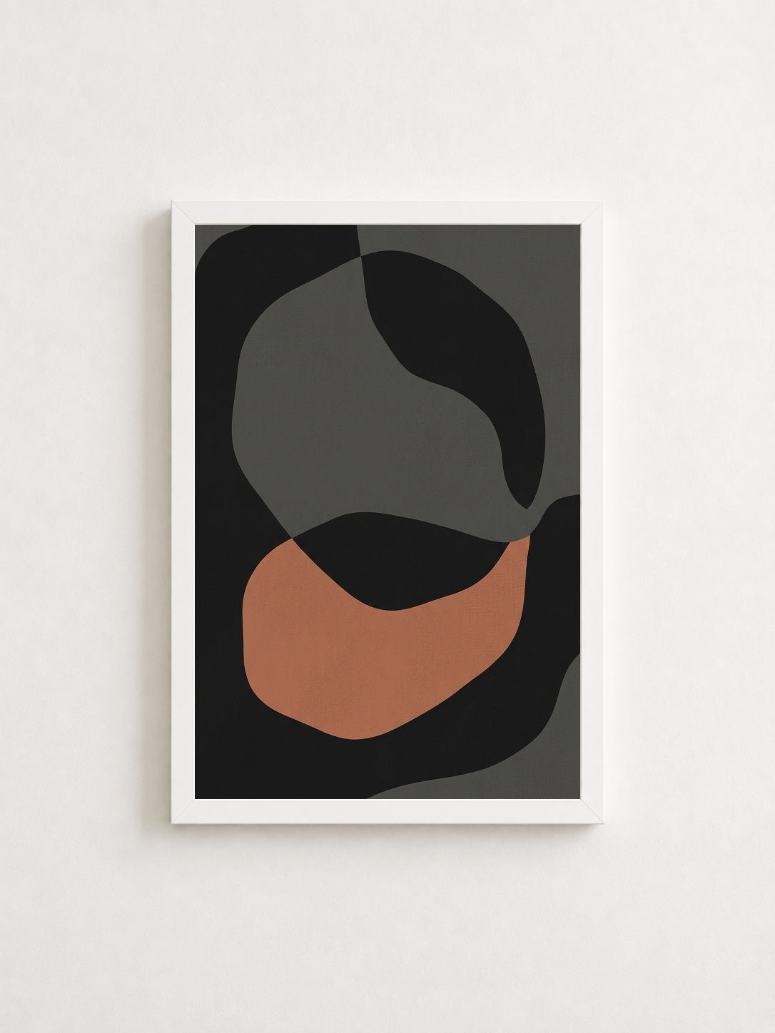 Zarif Tekstürler – Minimal Çerçeveli Poster — Beyaz Çerçeve — TabloLab
