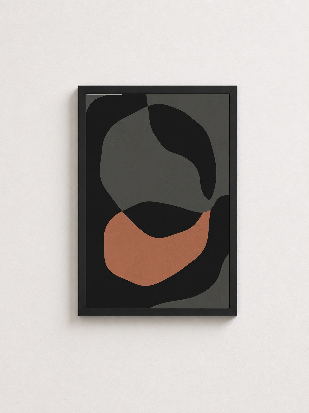 Zarif Tekstürler – Minimal Çerçeveli Poster — Siyah Çerçeve — TabloLab