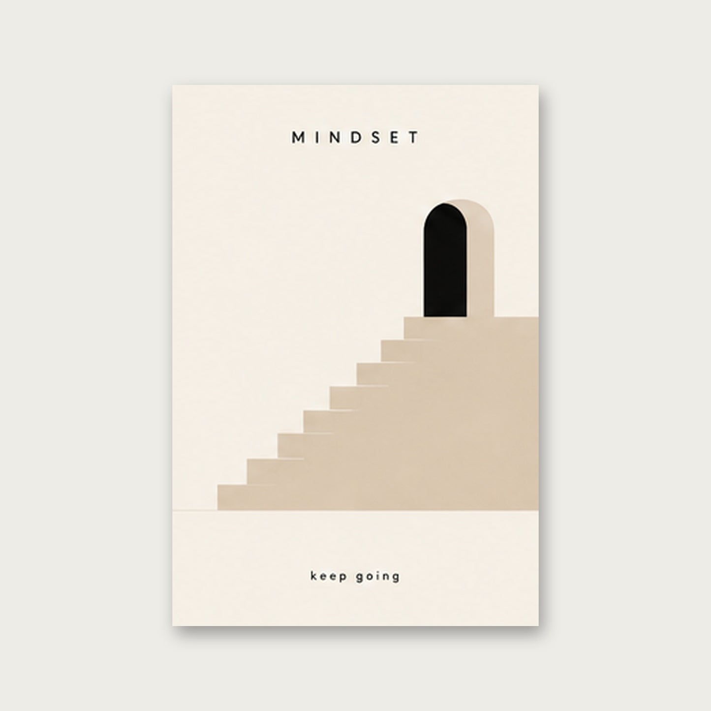Zihin Basamakları – Minimal Çerçeveli Poster — Çerçevesiz — Paspartusuz — TabloLab