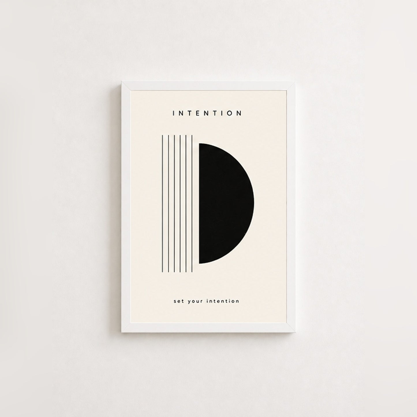 Zihin ve Hedef – Minimal Çerçeveli Poster — Beyaz — Paspartusuz — TabloLab