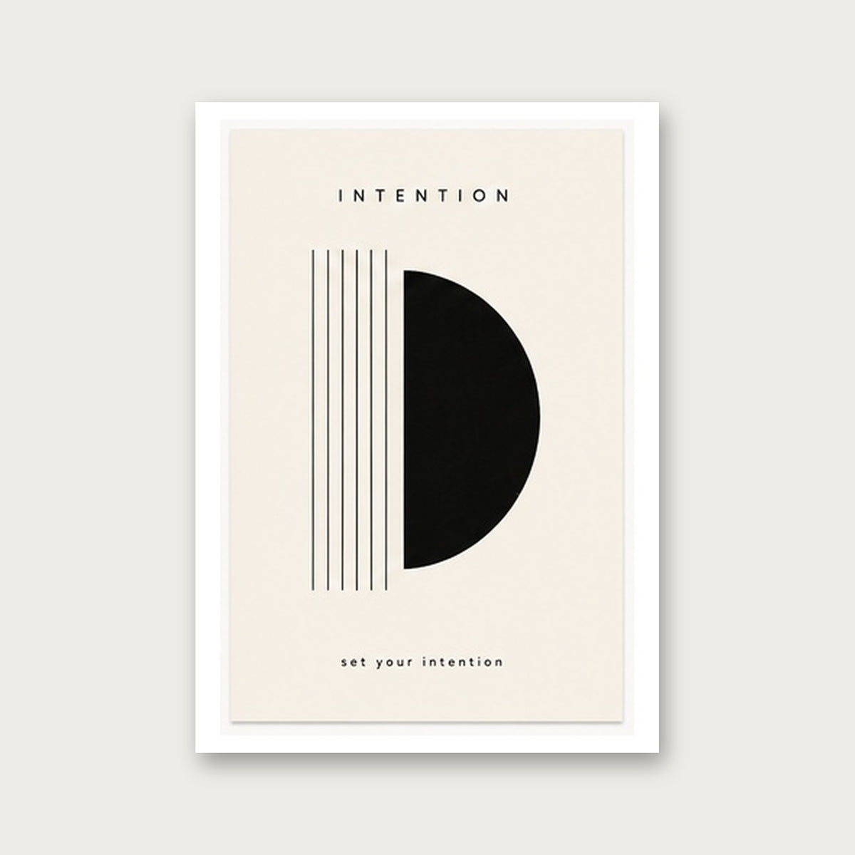 Zihin ve Hedef – Minimal Çerçeveli Poster — Çerçevesiz — Paspartulu — TabloLab